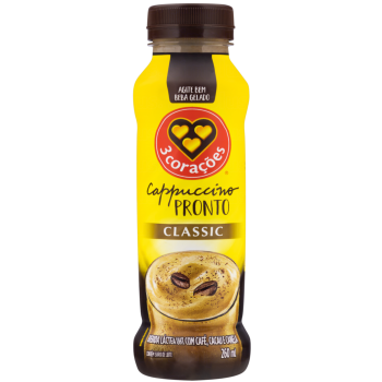 BEBIDA LACTEA 3 CORAÇÕES CAPPUCCINO CLASSIC 260 ML