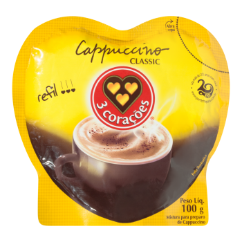 CAPPUCCINO 3 CORAÇÕES CLASSIC REFIL 100G