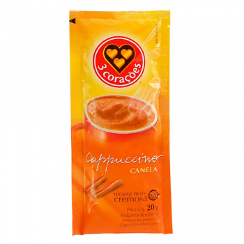 CAPPUCCINO 3 CORAÇÕES SACHÊ CANELA 20G 