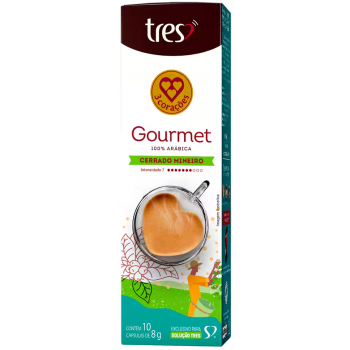 CAPSULA 3 CORAÇÕES GOURMET CERRADO MINEIRO C/10
