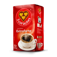 CAFE 3 CORAÇÕES EXTRA FORTE VÁCUO 500G