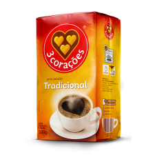 CAFE 3 CORAÇÕES TRADICIONAL VÁCUO 500G