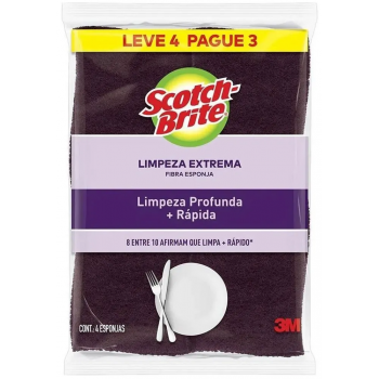 ESPONJA SCOTCH BRITE LIMPEZA EXTREMA LEVE4PAGUE3