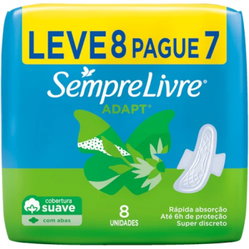 ABSORVENTE SEMPRE LIVRE ADAPT ESP LV 8UN PG7 