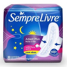 ABSORVENTE SEMPRE LIVRE ADAPT NOITE E DIA C/8UND