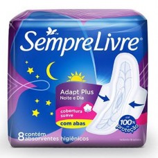 ABSORVENTE S.LIVRE MAX ADAPT NOITE E DIA C/8UND