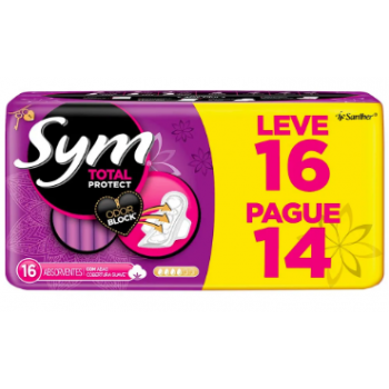ABSORVENTE SYM TOTAL PROTECT C/ABAS LV16 PG14