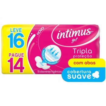 ABSORVENTE INTIMUS GEL SUAVE C/ABAS LV16PG14