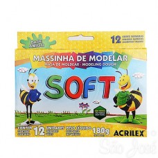 MAT. ESC. MASSINHA DE MODELAR ACRILEX C/12UND