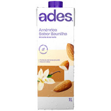 ALIMENTO DE AMÊNDOAS ADES SABOR BAUNILHA 1L