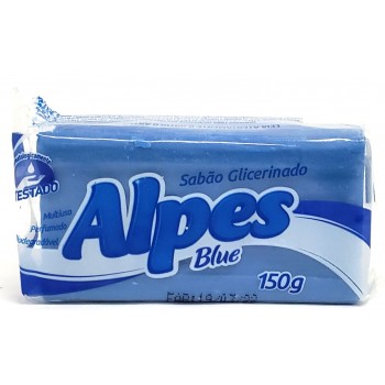 SABÃO EM BARRA ALPES BLUE GLICERINADO 150 GR