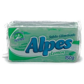 SABÃO EM BARRA ALPES LEMOM GLICERINADO 150 GR