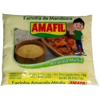 FARINHA DE MANDIOCA AMAFIL AMARELA MEDIA 1KG