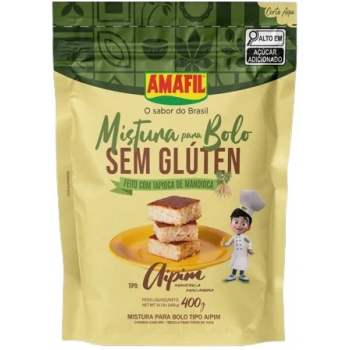 MISTURA PARA BOLO AMAFIL SEM GLUTEN AIPIM 400G