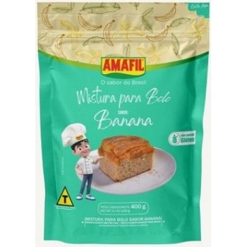 MISTURA PARA BOLO AMAFIL SEM GLUTEN BANANA 400 GR