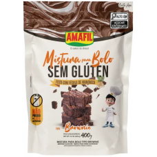 MISTURA PARA BOLO AMAFIL SEM GLUTEN BROWNIE 400G MISTURA PARA BOLO AMAFIL SEM GLUTEN BROWNIE 400G