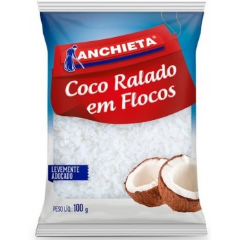 COCO RALADO EM FLOCOS ANCHIETA ADOÇADO 100G