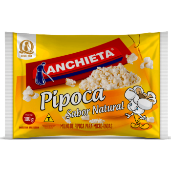 PIPOCA MICROONDAS ANCHIETA NATURAL 100G