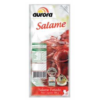 SALAME ITALIANO AURORA FATIADO 100GR