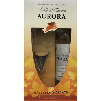 VINHO AURORA COLHEITA TARDIA BC C/TACA  500ML