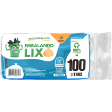 SACO PARA LIXO POTENZZA 100 LT REFORÇADO C/ 10 U