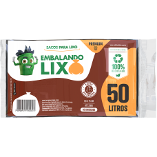 SACO PARA LIXO POTENZZA 50 LT REFORÇADO C/ 10 U