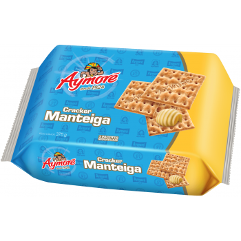 BISCOITO AYMORE CREAM CRACKER MANTEIGA 345 GR