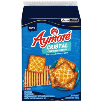BISCOITO AYMORE CRISTAL CARAMELIZADO 420G