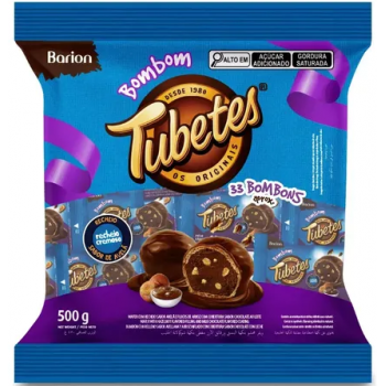 BOMBOM BARION TUBETES AVELA SABOR CHOCOLATE 500 GR