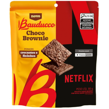 BISCOITO BAUDUCCO CHOCO BROWNIE NETFLIX 80G