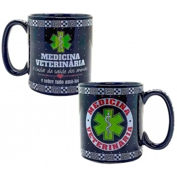 CANECA PORCELANA TERRAMADA M. VETERINARIA 300 ML