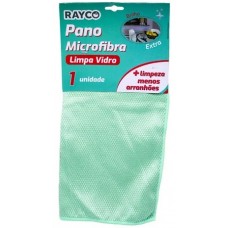 PANO MICROFIBRA RAYCO LIMPA VIDRO 35 X 35 CM