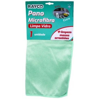 PANO MICROFIBRA RAYCO LIMPA VIDRO 35 X 35 CM