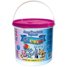 LENÇO UMEDECIDO FIESTA WIPES BALDE ROSA 400 UN