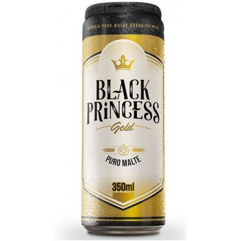 CERVEJA BLACK PRINCESS GOLD LATA 350 ML