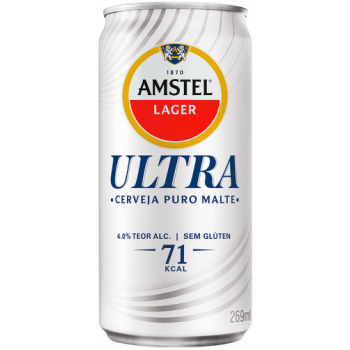CERVEJA AMSTEL ULTRA SEM GLÚTEN LATA 269ML