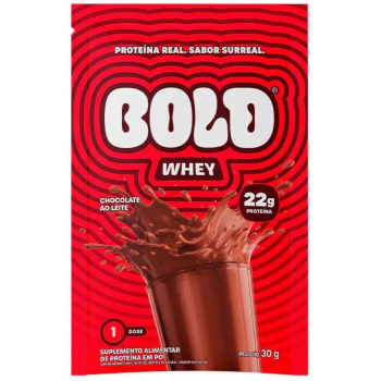 SUPLEMENTO BOLD WHEY 22G PRO CHOCOLATE LEITE 30G 