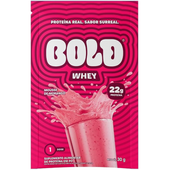 SUPLEMENTO BOLD WHEY 22G PRO MOUSSE MORANGO 30G 
