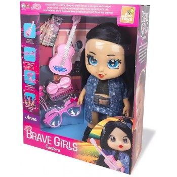 BRINQ. BONECA BRAVE GIRLS CANTORA 50 CM