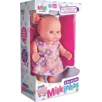 BRINQ. BONECA MILKINHA BRANCA 25.5 CM