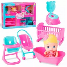 BRINQ. CASINHA LITTLE DOLLS BONECA 6 PCS REF 8023