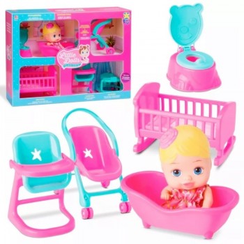 BRINQ. CASINHA LITTLE DOLLS BONECA 6 PCS REF 8023
