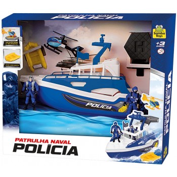 BRINQ. BARCO PATRULHA NAVAL POLICIA 44CM 471