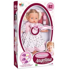 BRINQ. BONECA ANGELINA 62 FRASES MILK 63CM BRINQ. BONECA ANGELINA 62 FRASES MILK 63CM