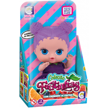 BRINQ. BONECA COLEÇÃO FRUTINHAS UVA  23 CM