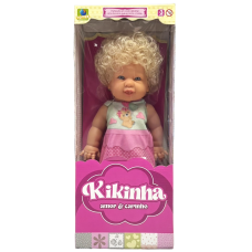 BRINQ. BONECA KIKINHA CABELO CRESPO ALLIGRA 41CM