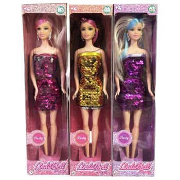 BRINQ. BONECA LINDABELL PARTY 8.5 X3 2CM
