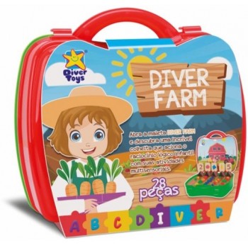 BRINQ. DIVER MASSA AZENDA NA MALETA TOYS 28 PCS