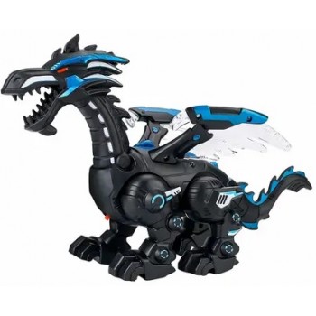 BRINQ. DRAGAO C/SOM LUZ MOV. E SOLTA FUMACA 30CM