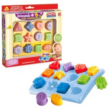 BRINQ. EDUCATIVO BRINCANDO C/NUMEROS ENCAIXE